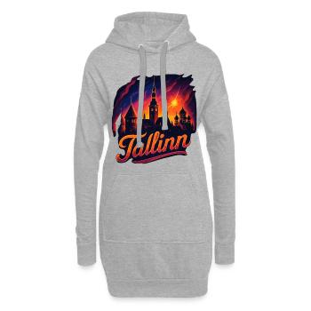 Tallinn Hauptstadt Estland Baltikum Geschenk - Hoodie-Kleid - Grau meliert - Vorne