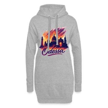 Ville d’Odessa Ukraine Perle au bord de la mer Cadeau - Sweat-shirt à capuche long Femme - gris chiné - Devant