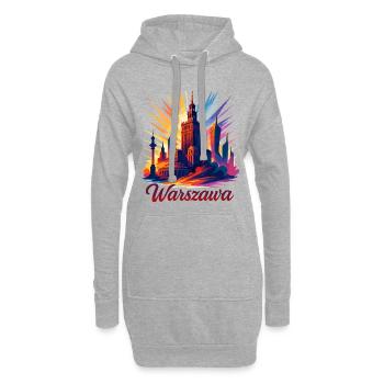 Warschau Warszawa Hauptstadt Polen Geschenk - Hoodie-Kleid - Grau meliert - Vorne