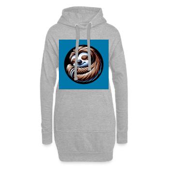 Paresseux - restez toujours au frais avec le calme - Sweat-shirt à capuche long Femme - gris chiné - Devant