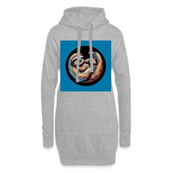 Restez toujours au frais avec le calme - Sweat-shirt à capuche long Femme - gris chiné - Devant