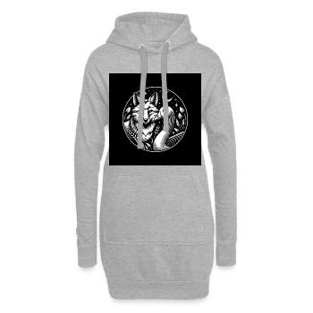 Fuchs und Gans Freundschaft Freunde für immer - Hoodie-Kleid - Grau meliert - Vorne