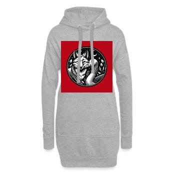 Fuchs und Gans Freundschaft Freunde für immer - Hoodie-Kleid - Grau meliert - Vorne
