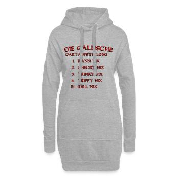 Die Gallische Dartaufstellung - Hoodie-Kleid - Grau meliert - Vorne