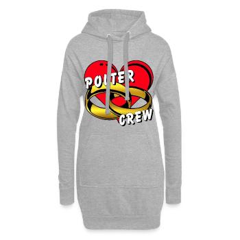 Polter Crew , Enterrement de vie de garçon ............... - Sweat-shirt à capuche long Femme - gris chiné - Devant