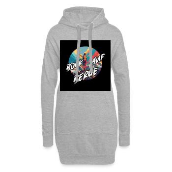 Bock auf Berge Kreisdesign - Hoodie-Kleid - Grau meliert - Vorne