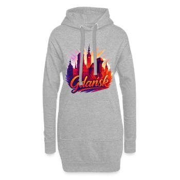 Danzig Gdańsk Goldene Stadt Ostsee Polen Geschenk - Hoodie-Kleid - Grau meliert - Vorne