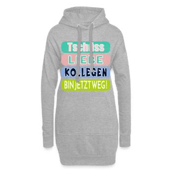 LETZTER ARBEITSTAG - ABSCHIED KOLLEGEN - Hoodie-Kleid - Grau meliert - Vorne