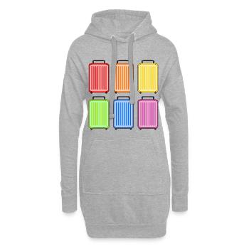 KOFFER REGENBOGEN - Hoodie-Kleid - Grau meliert - Vorne
