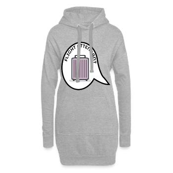 VALISE D’HÔTESSE DE L’AIR - Sweat-shirt à capuche long Femme - gris chiné - Devant