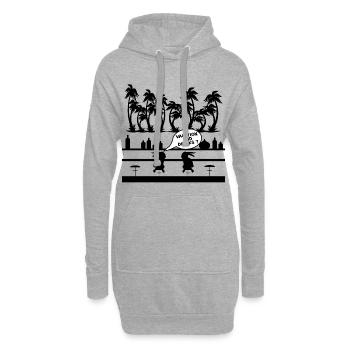 GETRÄNKEBAR FÜR DEN URLAUB - Hoodie-Kleid - Grau meliert - Vorne