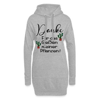 PFLANZENBEWÄSSERUNG DANKE URLAUB - Hoodie-Kleid - Grau meliert - Vorne