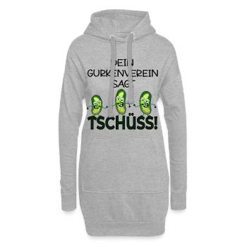 ABSCHIED KOLLEGEN TSCHÜSS GURKEN - Hoodie-Kleid - Grau meliert - Vorne