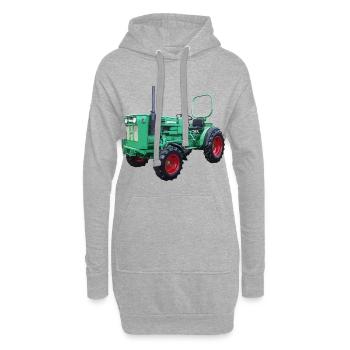 Kultiger A45 Traktor - Hoodie-Kleid - Grau meliert - Vorne