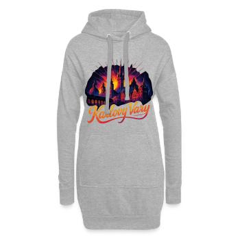 Karlsbad Stadt Karlovy Vary Tschechien Geschenk - Hoodie-Kleid - Grau meliert - Vorne