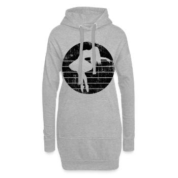 Ballerine - Sweat-shirt à capuche long Femme - gris chiné - Devant