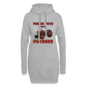 Pas de pays sans paysans - Sweat-shirt à capuche long Femme - gris chiné - Devant