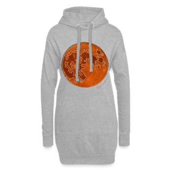 DER ORANGEFARBENE MOND - Hoodie-Kleid - Grau meliert - Vorne