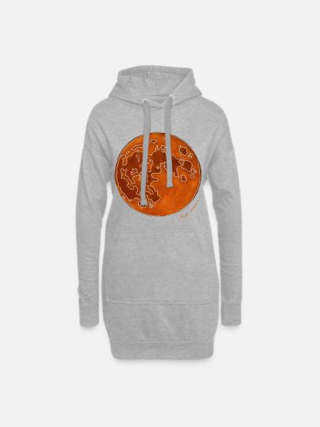 THE ORANGE MOON - Hoodie Dress - heather grey