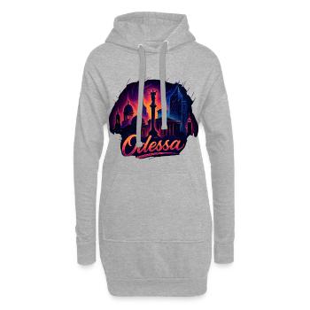 Ville d’Odessa Ukraine Perle au bord de la mer Cadeau - Sweat-shirt à capuche long Femme - gris chiné - Devant