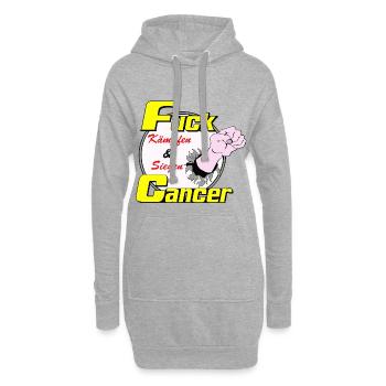 Kämpfen und Siegen gegen Krebs - Hoodie-Kleid - Grau meliert - Vorne