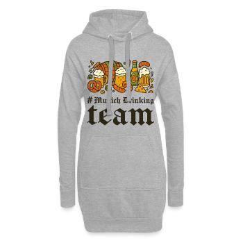 Münchner Biergarten Fest Design - Hoodie-Kleid - Grau meliert - Vorne