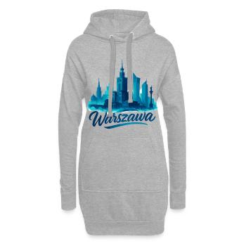 Warschau Warszawa Hauptstadt Polen Geschenk - Hoodie-Kleid - Grau meliert - Vorne