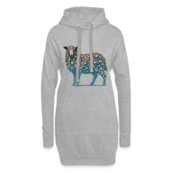 Wolf im Schafpelz - Hoodie-Kleid - Grau meliert - Vorne