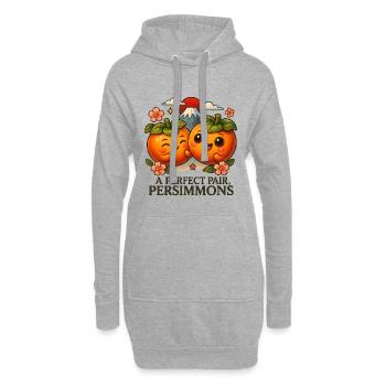 Japonais Une paire parfaite Kakis Mont Fuji - Sweat-shirt à capuche long Femme - gris chiné - Devant