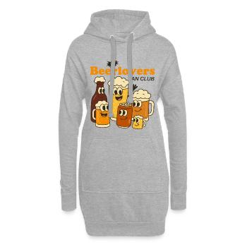 Bierliebhaber Karikatur Design - Hoodie-Kleid - Grau meliert - Vorne