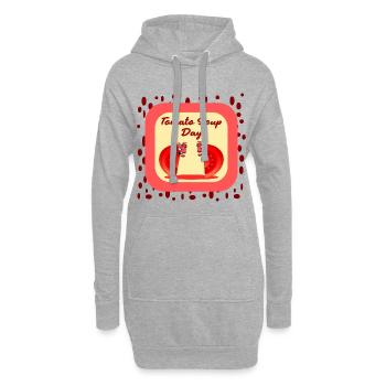 Lustiger Tomatensuppen-Tag - Hoodie-Kleid - Grau meliert - Vorne