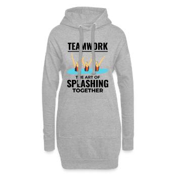 Conception triomphante des nageurs synchronisés - Sweat-shirt à capuche long Femme - gris chiné - Devant