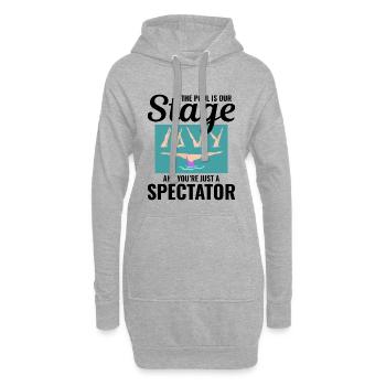 Synchronschwimmer-Wasservorführung - Hoodie-Kleid - Grau meliert - Vorne
