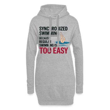 Synchronschwimmen Motivation - Hoodie-Kleid - Grau meliert - Vorne