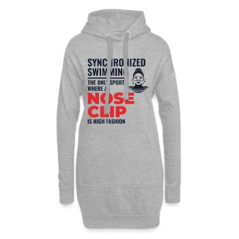 Citation sur le pince-nez en natation synchronisée - Sweat-shirt à capuche long Femme - gris chiné - Devant