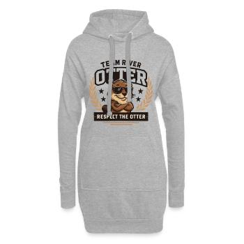 Équipe de loutres de rivière - Respectez la loutre - Sweat-shirt à capuche long Femme - gris chiné - Devant