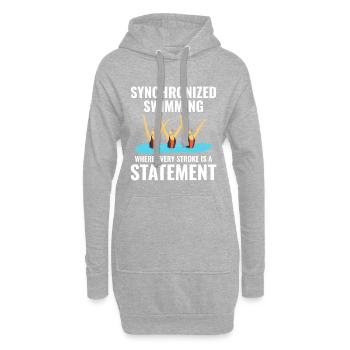 Déclaration sur la natation synchronisée - Sweat-shirt à capuche long Femme - gris chiné - Devant