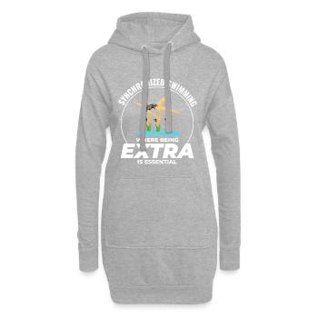 Natation synchronisée où être extra - Sweat-shirt à capuche long Femme - gris chiné - Devant