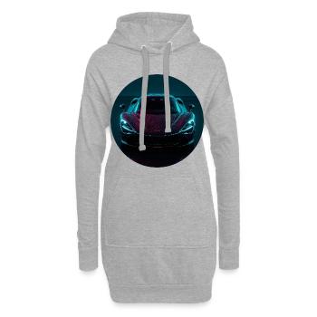 T-shirt de voiture de sport Neon Pole Light - Sweat-shirt à capuche long Femme - gris chiné - Devant