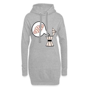ESPRESSO KAFFEE FRANZBRÖTCHEN - Hoodie-Kleid - Grau meliert - Vorne