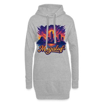 Magaluf Ort Mallorca Malle Urlaub Geschenk - Hoodie-Kleid - Grau meliert - Vorne
