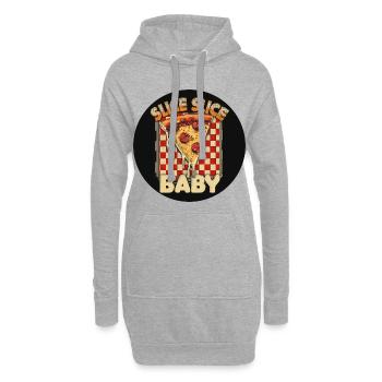 Pizza Slice Baby Design - Hoodie-Kleid - Grau meliert - Vorne