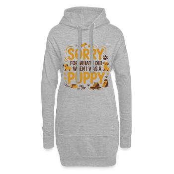 Drôle Propriétaire de chien Chiot Excuses Humour - Sweat-shirt à capuche long Femme - gris chiné - Devant