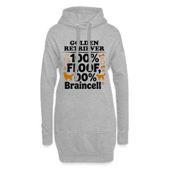 Golden Retriever 100% Floof Lustiger Hund Zitat - Hoodie-Kleid - Grau meliert - Vorne