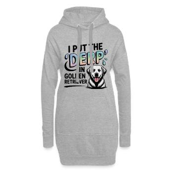 Golden Retriever Humor Derp Zitat - Hoodie-Kleid - Grau meliert - Vorne
