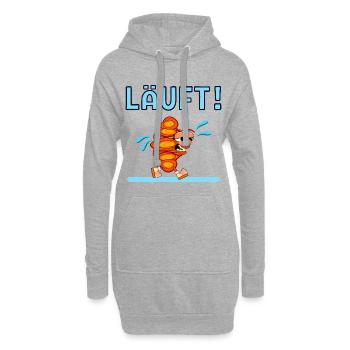 LAUFEN LÄUFT JOGGEN FRANZBRÖTCHEN - Hoodie-Kleid - Grau meliert - Vorne