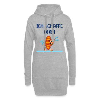 LAUF MOTIVATION JOGGEN FRANZBRÖTCHEN - Hoodie-Kleid - Grau meliert - Vorne