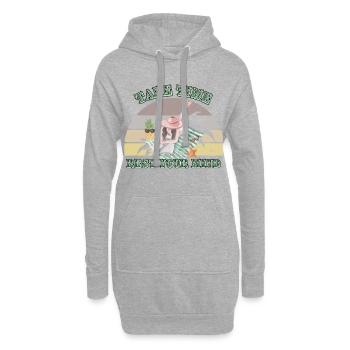 Pause Estivale Relaxante - Sweat-shirt à capuche long Femme - gris chiné - Devant