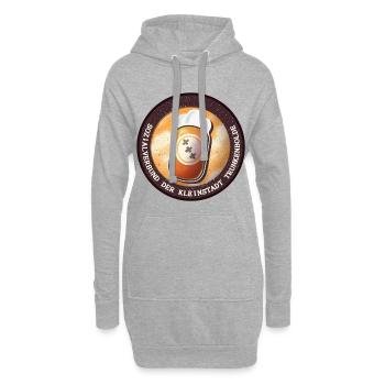 Icône de la bière avec motif amusant - Sweat-shirt à capuche long Femme - gris chiné - Devant