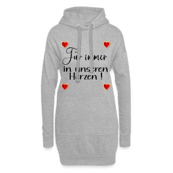 ABSCHIED TEAM HERZ - Hoodie-Kleid - Grau meliert - Vorne